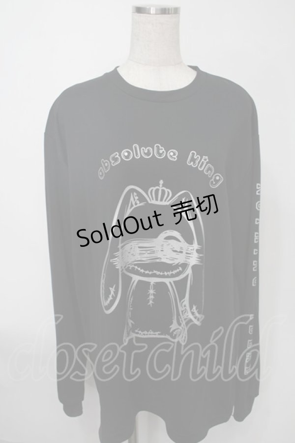画像1: NieR Clothing / プリントロングシャツ  黒 S-25-08-02-027-PU-BL-HR-ZS (1)
