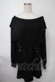 画像1: NieR Clothing / フードプリントプルオーバー  黒 S-25-08-02-029-PU-TO-HR-ZS (1)