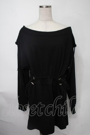 画像: NieR Clothing / フードプリントプルオーバー  黒 S-25-08-02-029-PU-TO-HR-ZS