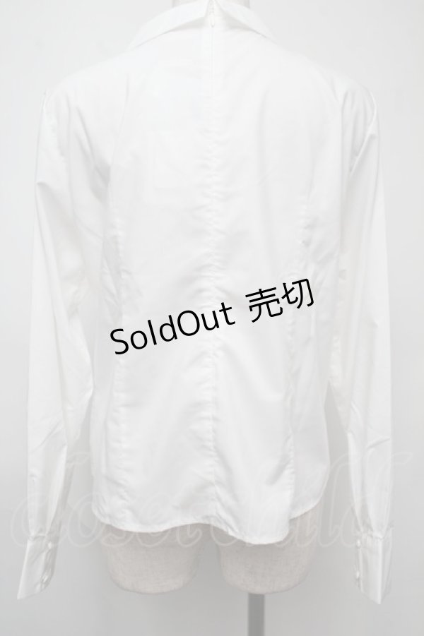 画像2: F&A / サイドカラーシャツ  白 S-25-08-02-003-LO-BL-HR-ZT483 (2)