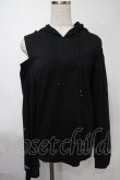画像1: NieR Clothing / バッククロスプリントプルオーバー  黒 S-25-08-02-032-PU-TO-HR-ZS (1)