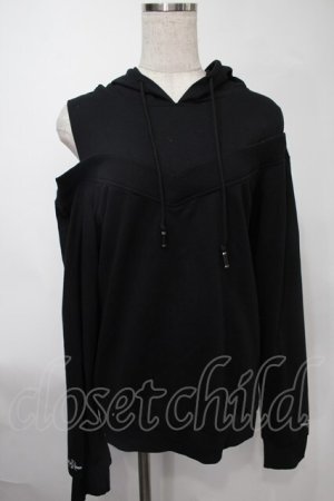 画像: NieR Clothing / バッククロスプリントプルオーバー  黒 S-25-08-02-032-PU-TO-HR-ZS