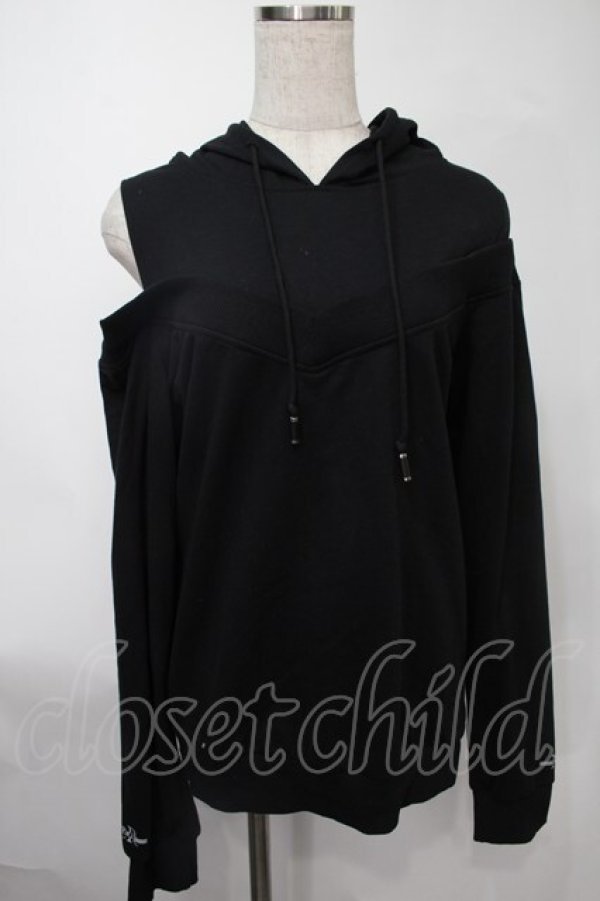 画像1: NieR Clothing / バッククロスプリントプルオーバー  黒 S-25-08-02-032-PU-TO-HR-ZS (1)