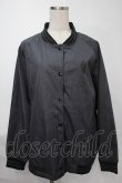 画像1: NieR Clothing / プリントナイロンスタジャン  黒 S-25-08-02-033-PU-JA-HR-ZS (1)