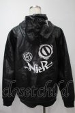 画像2: NieR Clothing / フェイクレザー刺 パーカー  黒 S-25-08-02-037-PU-TO-HR-ZS (2)
