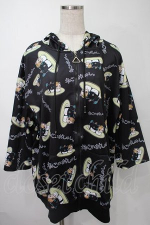 画像: NieR Clothing / 転写パーカー  黒 S-25-08-02-040-PU-TO-HR-ZS