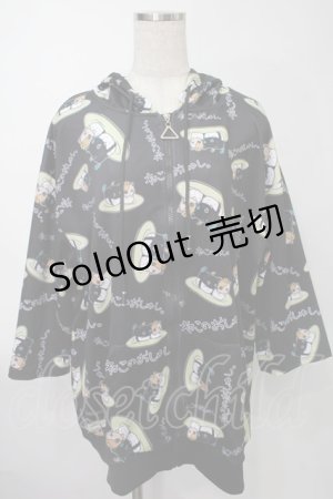 画像: NieR Clothing / 転写パーカー  黒 S-25-08-02-040-PU-TO-HR-ZS