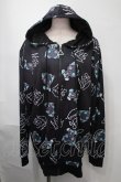 画像1: NieR Clothing / 転写パーカー  黒ｘブルー S-25-08-02-042-PU-TO-HR-ZS (1)