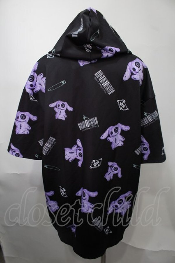 画像2: NieR Clothing / 転写パーカー  黒ｘ紫 S-25-08-02-044-PU-TO-HR-ZS (2)