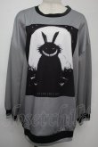 画像1: NieR Clothing / 転写プルオーバー  黒ｘグレー S-25-08-02-005-PU-TO-HR-ZS (1)