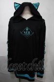 画像1: NieR Clothing / 袖レースアップシエルプルオーバー  黒ｘブルー S-25-08-02-045-PU-TO-HR-ZS (1)