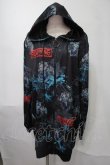 画像1: NieR Clothing / 転写パーカー  黒ｘ青 S-25-08-02-046-PU-TO-HR-ZS (1)