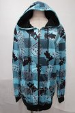 画像1: NieR Clothing / 転写パーカー  黒ｘブルー S-25-08-02-047-PU-TO-HR-ZS (1)