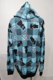 画像2: NieR Clothing / 転写パーカー  黒ｘブルー S-25-08-02-047-PU-TO-HR-ZS (2)