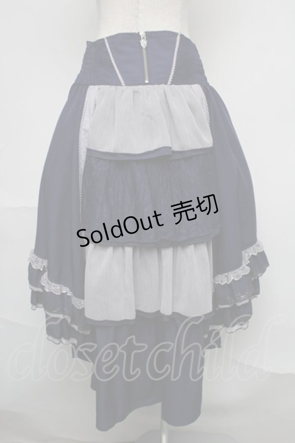 画像2: Ozz oneste / バックティアードフレアスカート  紺 S-25-08-04-058-OO-SK-AS-ZS (2)