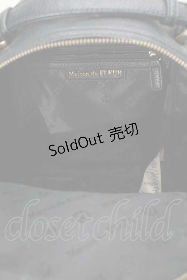 画像2: Maison de FLEUR / ソリッドリボンリュック  黒 S-25-08-04-005-LO-BG-HR-ZS (2)