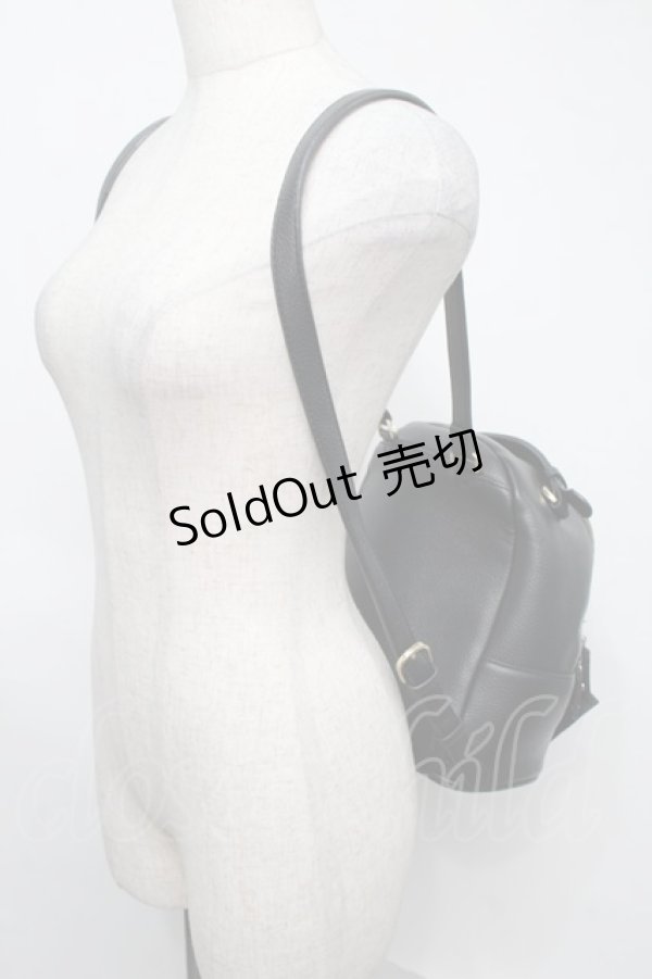 画像3: Maison de FLEUR / ソリッドリボンリュック  黒 S-25-08-04-005-LO-BG-HR-ZS (3)