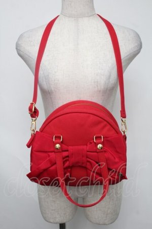 画像: Perla nell' ostrica / シャンタンリボン付きハンプバッグ  赤 S-25-08-04-006-EL-BG-HR-ZS
