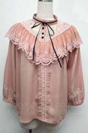画像: Rozen Kavalier / Vフリルブラウス  ピンク S-25-08-04-009-OO-BL-SZ-ZS