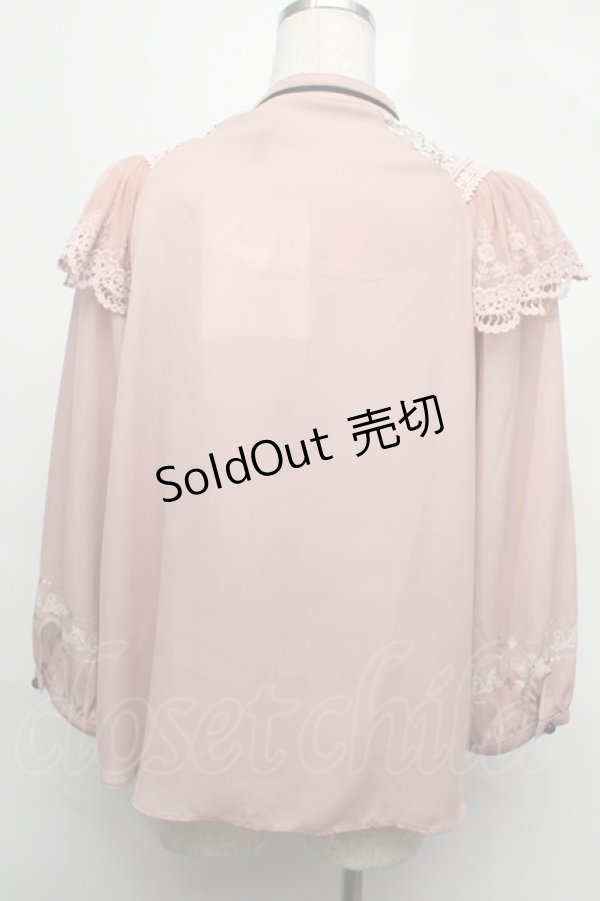 画像2: Rozen Kavalier / Vフリルブラウス  ピンク S-25-08-04-009-OO-BL-SZ-ZS (2)