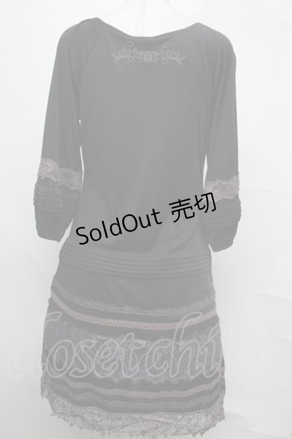 画像2: OZZ ANGELO /レースデザインワンピース  黒 S-25-08-04-022-OO-OP-AS-ZS (2)