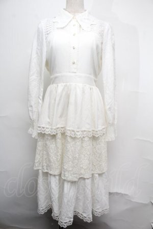 画像: axes femme kawaii / レーシーロングワンピース  オフ S-25-08-04-031-AX-OP-AS-ZS