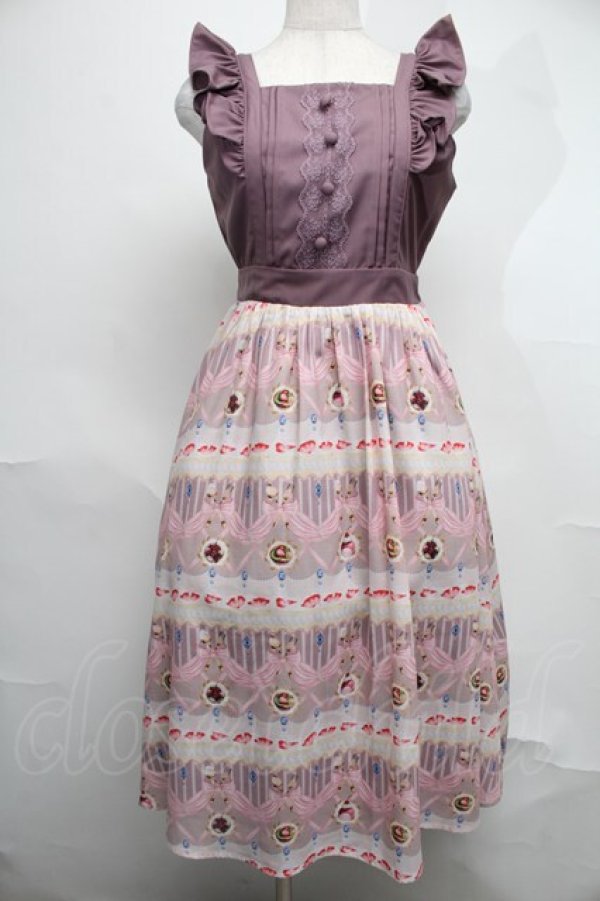 画像1: axes femme POETIQUE / ガトーシュクレフリルワンピース  ピンク S-25-08-04-035-AX-OP-AS-ZS (1)