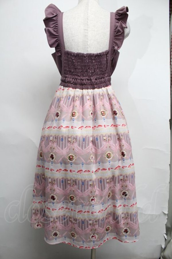 画像2: axes femme POETIQUE / ガトーシュクレフリルワンピース  ピンク S-25-08-04-035-AX-OP-AS-ZS (2)