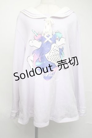 画像: LISTEN FLAVOR / ユニコーンセーラーワンピース  ラベンダー S-25-08-04-037-PU-OP-HR-ZS