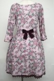 画像1: axes femme POETIQUE / ローズ起毛ワンピース  ラベンダー S-25-08-04-038-AX-OP-AS-ZS (1)