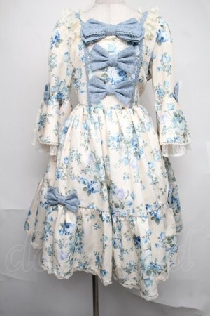 画像: axes femme kawaii / アンティークローズ柄ワンピース  アイボリー S-25-08-04-040-AX-OP-AS-ZS