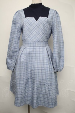 画像: axes femme POETIQUE / リブカットレイヤード風ワンピース  サックス S-25-08-04-044-AX-TO-HR-ZS