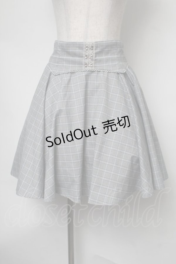画像1: Secret Honey / チェックスカート  グレー S-25-08-05-056-CA-SK-AS-ZS (1)