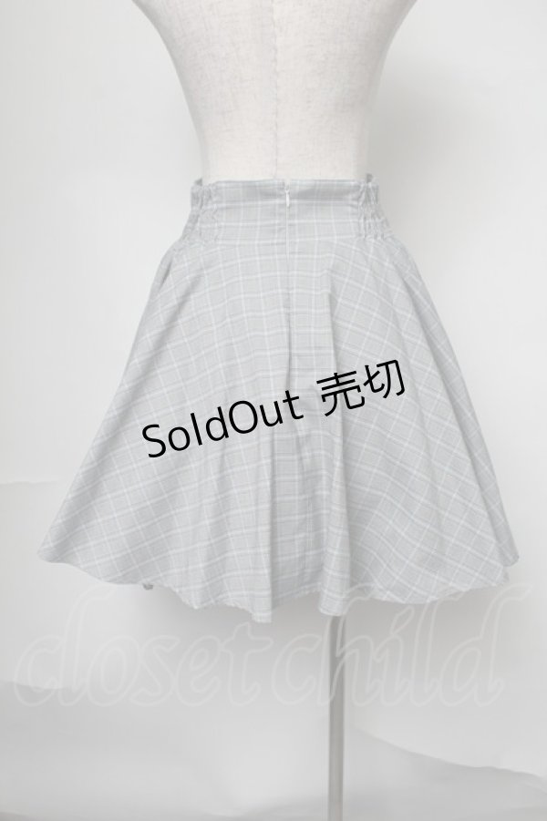 画像2: Secret Honey / チェックスカート  グレー S-25-08-05-056-CA-SK-AS-ZS (2)