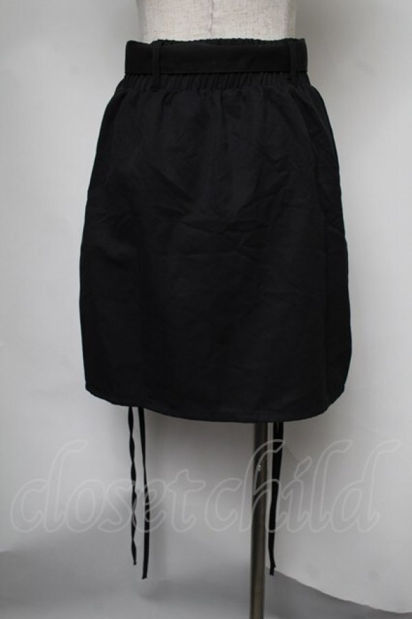 画像2: NieR Clothing / ギャザータイトスカート  黒 S-25-08-05-059-PU-SK-HR-ZS (2)