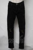 画像1: CavariA / ダメージデニムパンツ 42 黒 S-25-08-05-063-PU-PA-AS-ZS (1)