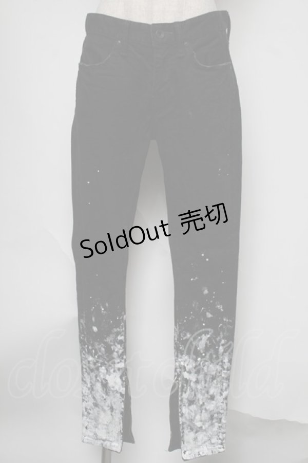 画像1: CIVARIZE / グラデーション顔料加工スキニーデニムパンツ 42 黒ｘ白 S-25-08-05-064-GO-PA-AS-ZT482 (1)