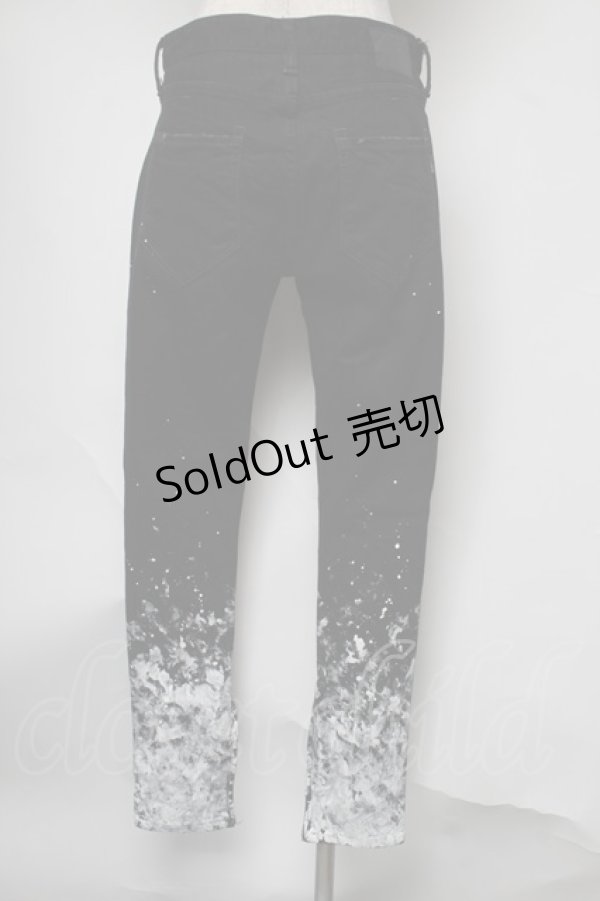 画像2: CIVARIZE / グラデーション顔料加工スキニーデニムパンツ 42 黒ｘ白 S-25-08-05-064-GO-PA-AS-ZT482 (2)