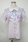 画像1: Blue rouge / 海デザイン半袖ブラウス  ラベンダー S-25-08-05-007-CA-BL-HR-ZS (1)