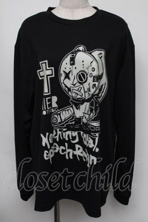 画像: NieR Clothing / プリントロンT  黒 S-25-08-05-015-PU-TO-HR-ZS