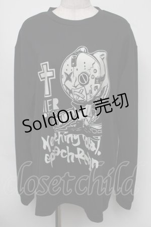 画像: NieR Clothing / プリントロンT  黒 S-25-08-05-015-PU-TO-HR-ZY
