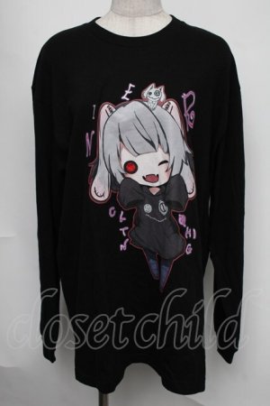 画像: NieR Clothing / プリントロンT  黒 S-25-08-05-019-PU-TO-HR-ZS