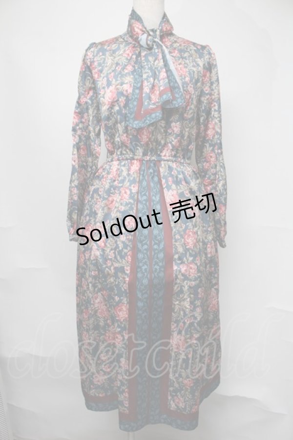 画像1: axes femme / 総柄ワンピース  グリーン S-25-08-05-029-AX-OP-AS-ZS (1)