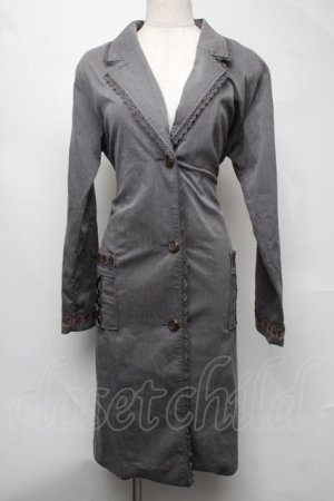 画像: axes femme / デニムカーディガン  グレー S-25-08-05-039-AX-TO-HR-ZS