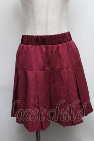 画像: Blue rouge / ジャガードスカート  ボルドー S-25-08-07-052-CA-SK-AS-ZS