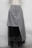 画像1: Ank Rouge / チュール切替チェックスカート  グレーｘ黒 S-25-08-07-053-CA-SK-HR-ZT499 (1)
