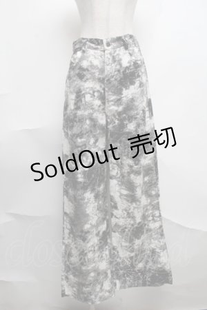 画像: NieR Clothing / タイダイパンツ  白ｘ黒 S-25-08-07-059-PU-PA-AS-ZY