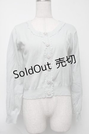 画像: axes femme / ビジューボタンカーディガン  グリーン S-25-08-07-008-AX-TO-AS-ZS