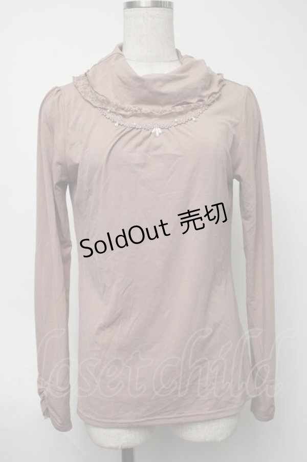 画像1: axes femme / ハイネックレースプルオーバー  ピンク S-25-08-07-015-AX-TO-AS-ZS (1)