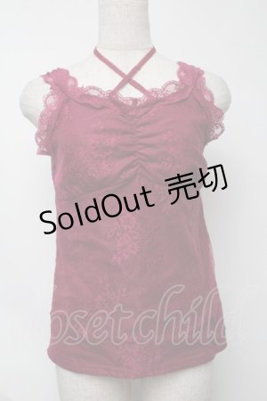 画像: axes femme / タンクトップ  ワイン S-25-08-07-016-AX-TO-HR-ZS